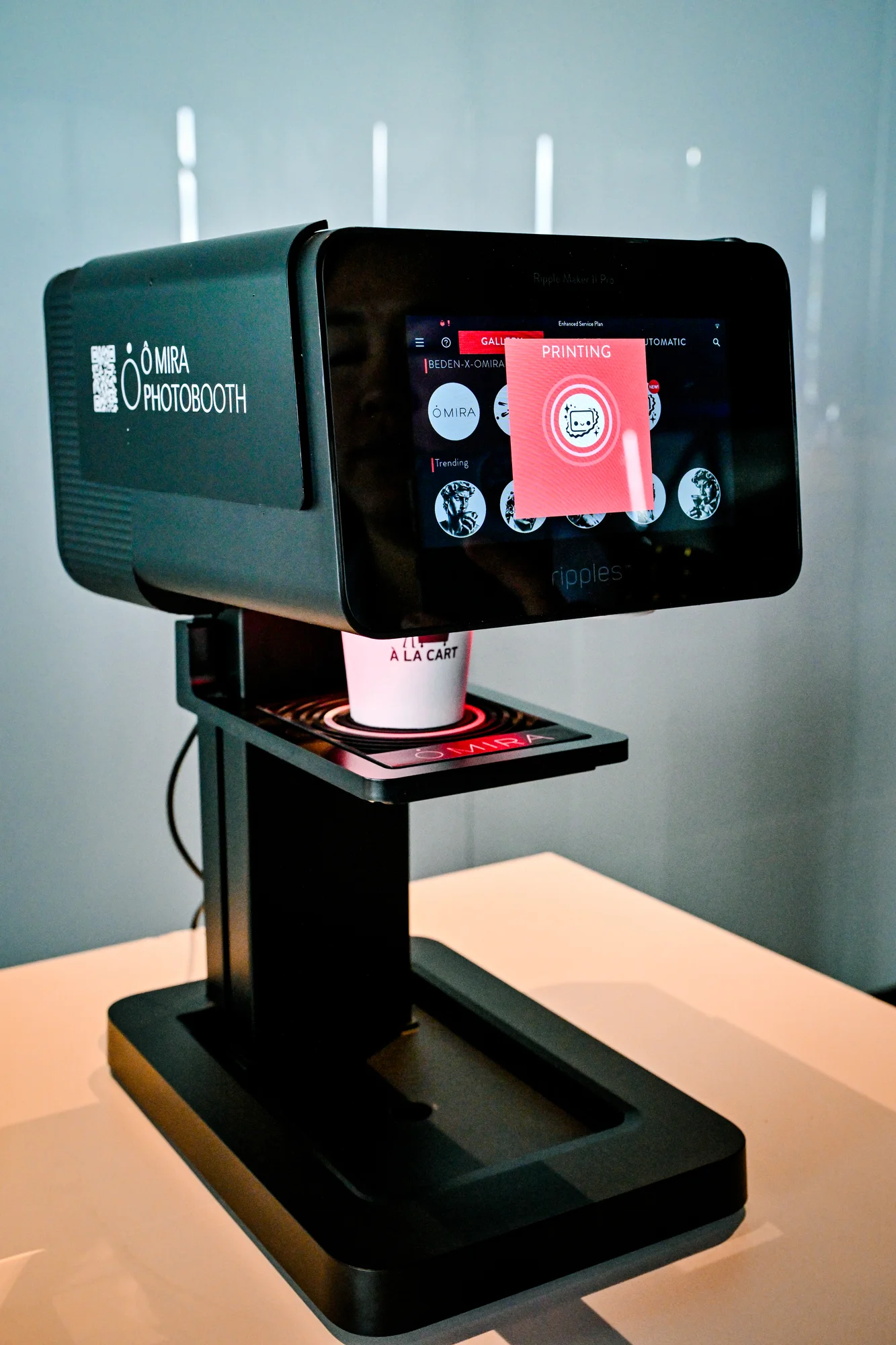 Black coffee art printing machine.